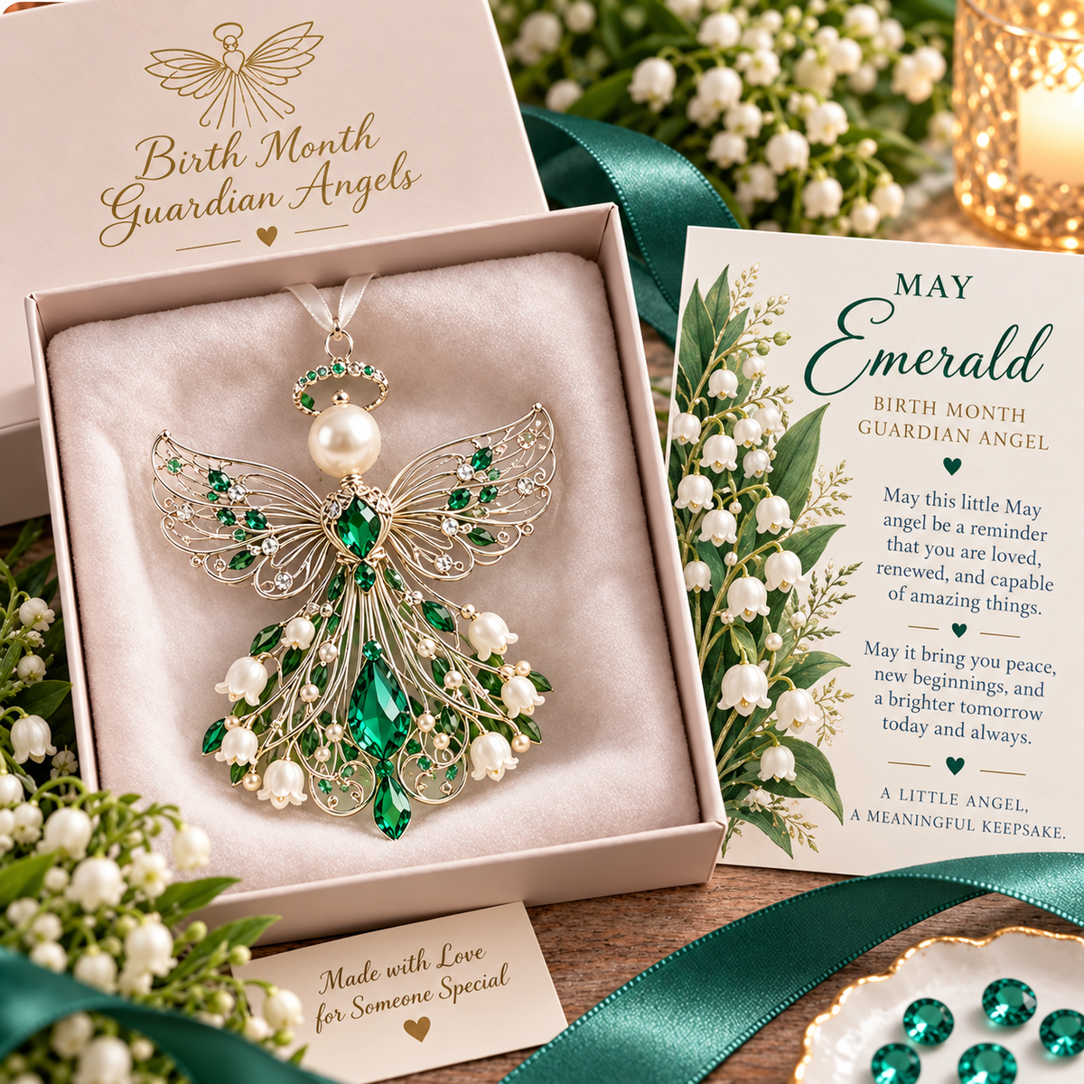 ✨👼  Birth Month Guardian Angel – A Meaningful Keepsake Chosen Just for You