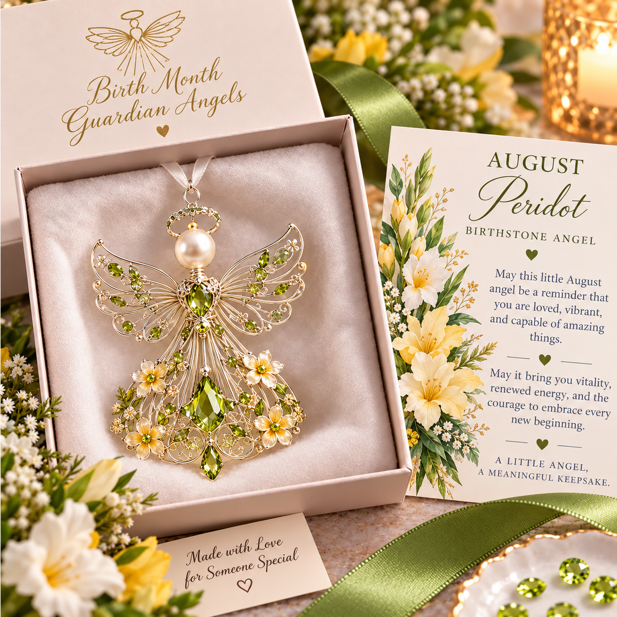 ✨👼  Birth Month Guardian Angel – A Meaningful Keepsake Chosen Just for You