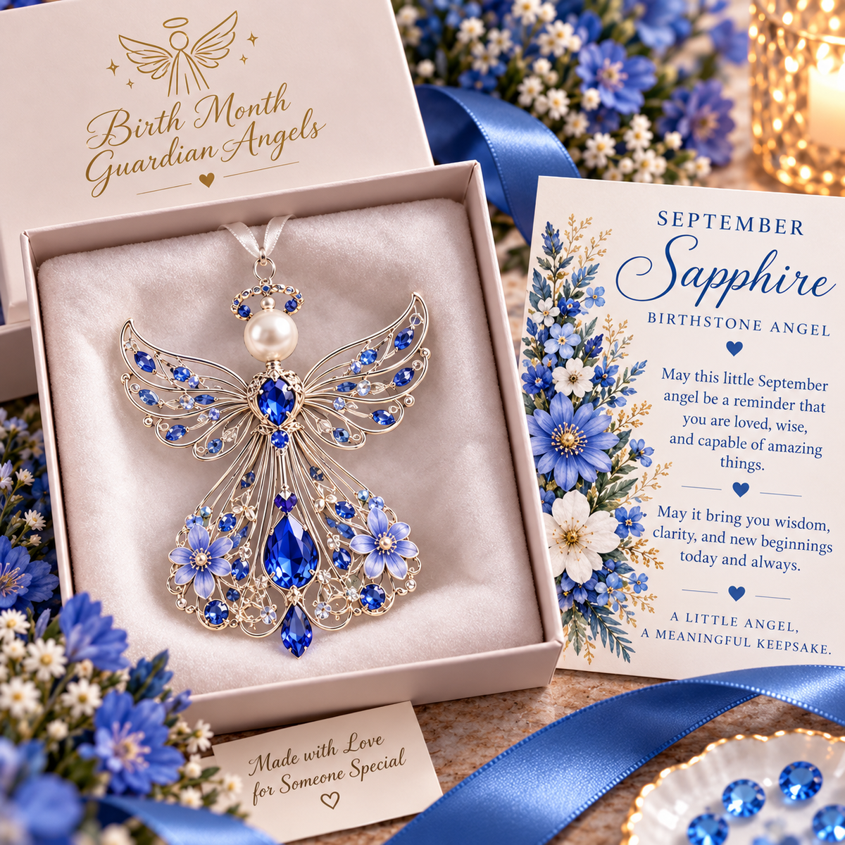 ✨👼  Birth Month Guardian Angel – A Meaningful Keepsake Chosen Just for You
